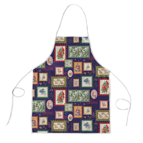 Aussie Birds Christmas La La Land Apron Navy Blue Vintage Stamp Edition - Aussie Hoodie