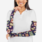 Aussie Birds Christmas La La Land Arm Sleeves Navy Blue Vintage Stamp Edition - Aussie Hoodie