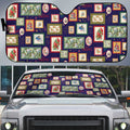 Aussie Birds Christmas La La Land Auto Sun Shade Navy Blue Vintage Stamp Edition - Aussie Hoodie