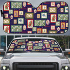 Aussie Birds Christmas La La Land Auto Sun Shade Navy Blue Vintage Stamp Edition - Aussie Hoodie