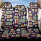 Aussie Birds Christmas La La Land Back Car Seat Cover Navy Blue Vintage Stamp Edition - Aussie Hoodie