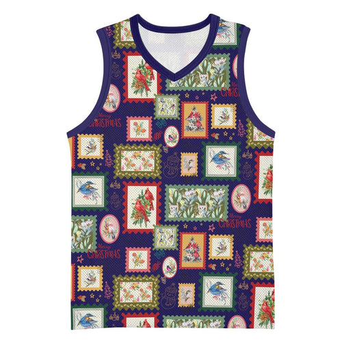 Aussie Birds Christmas La La Land Basketball Jersey Navy Blue Vintage Stamp Edition - Aussie Hoodie