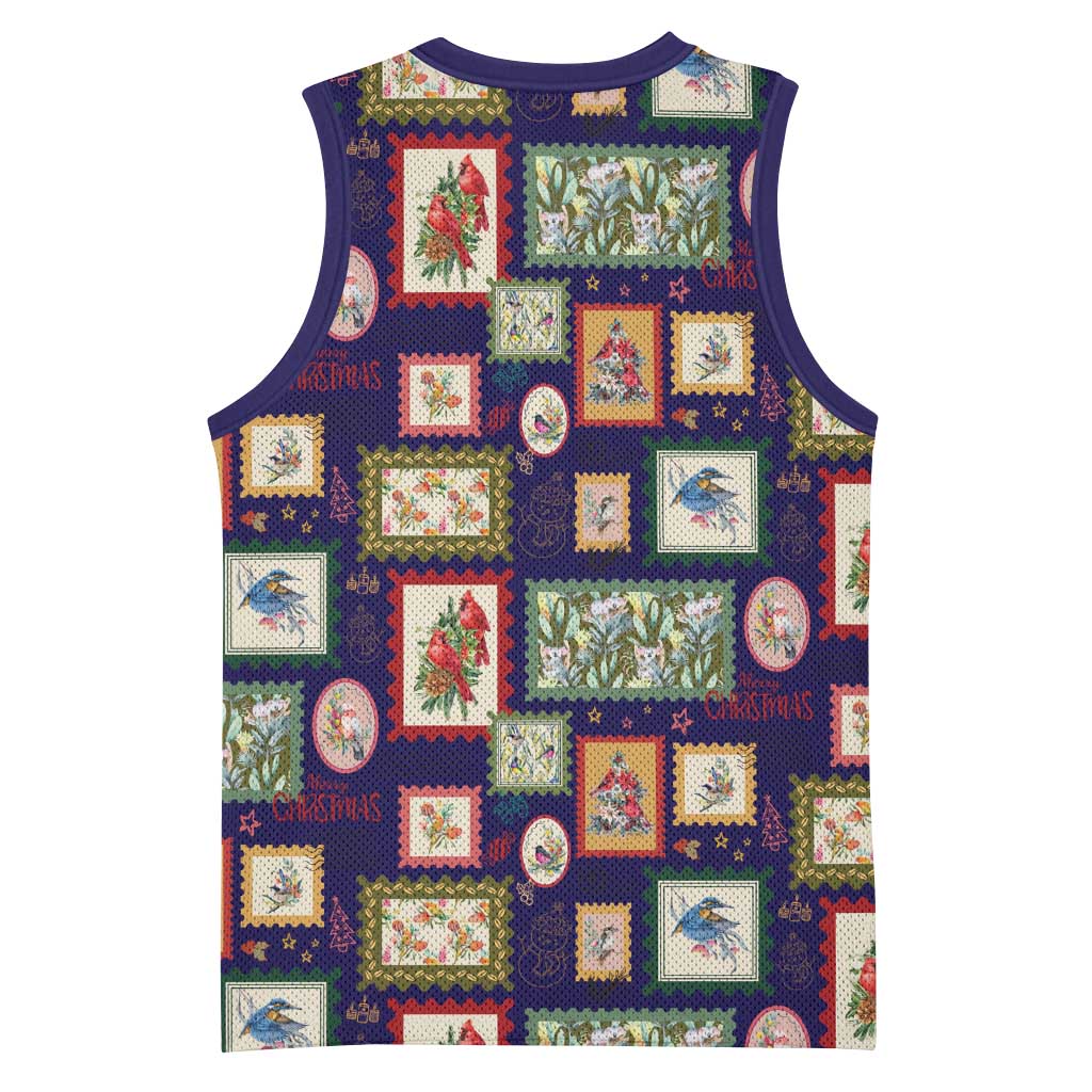 Aussie Birds Christmas La La Land Basketball Jersey Navy Blue Vintage Stamp Edition - Aussie Hoodie