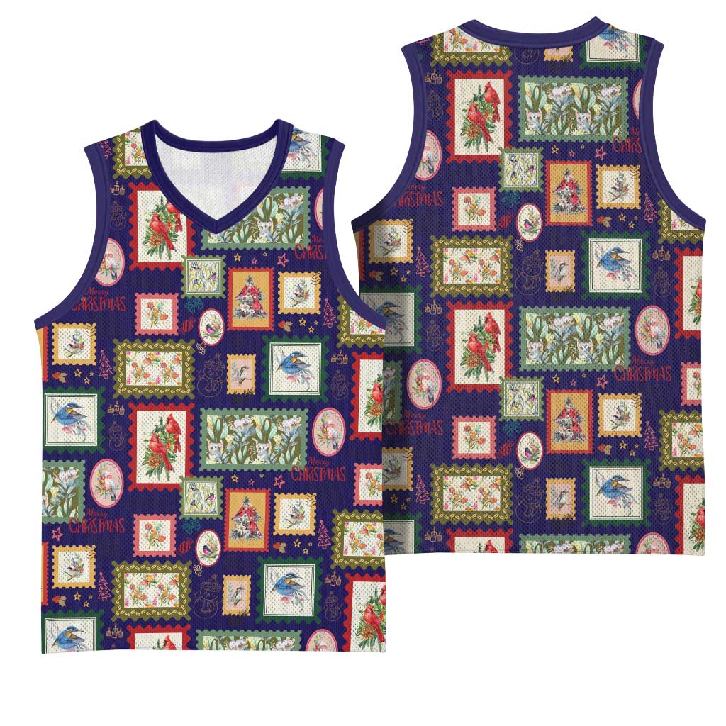 Aussie Birds Christmas La La Land Basketball Jersey Navy Blue Vintage Stamp Edition - Aussie Hoodie