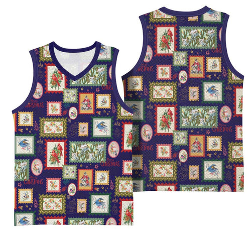 Aussie Birds Christmas La La Land Basketball Jersey Navy Blue Vintage Stamp Edition - Aussie Hoodie