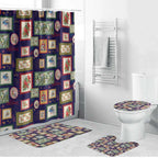 Aussie Birds Christmas La La Land Bathroom Set Navy Blue Vintage Stamp Edition - Aussie Hoodie