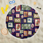 Aussie Birds Christmas La La Land Beach Blanket Navy Blue Vintage Stamp Edition - Aussie Hoodie