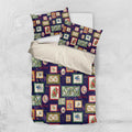 Aussie Birds Christmas La La Land Bedding Set Navy Blue Vintage Stamp Edition - Aussie Hoodie