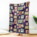 Aussie Birds Christmas La La Land Blanket Navy Blue Vintage Stamp Edition - Aussie Hoodie