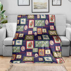 Aussie Birds Christmas La La Land Blanket Navy Blue Vintage Stamp Edition - Aussie Hoodie