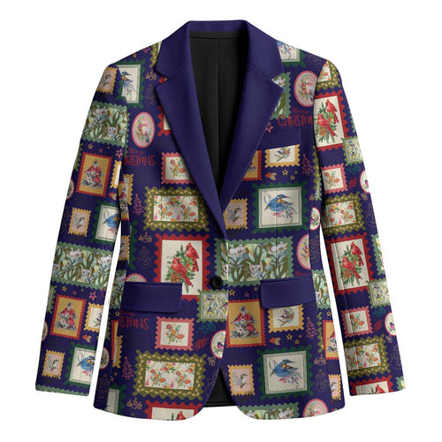Aussie Birds Christmas La La Land Blazer Navy Blue Vintage Stamp Edition - Aussie Hoodie