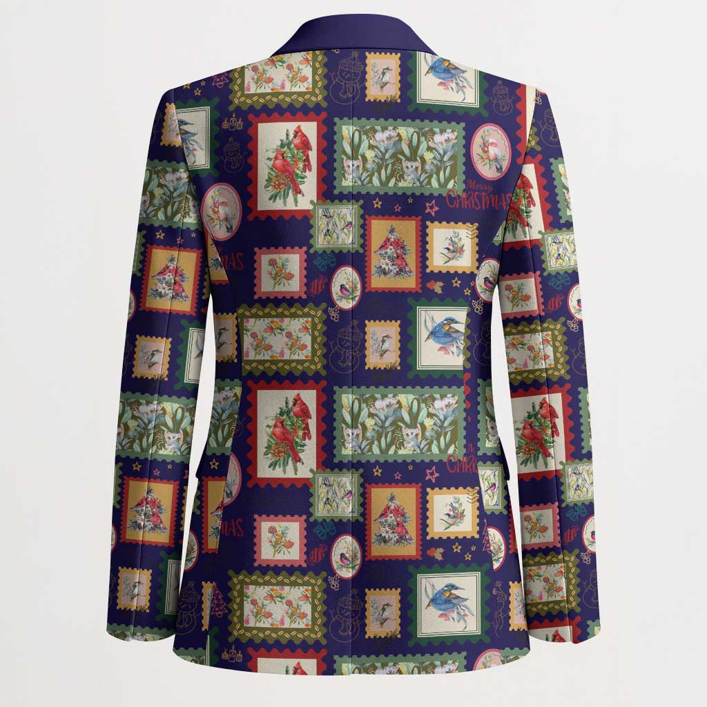 Aussie Birds Christmas La La Land Blazer Navy Blue Vintage Stamp Edition - Aussie Hoodie