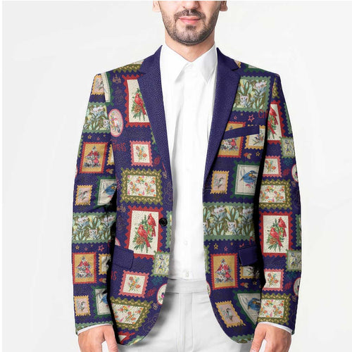 Aussie Birds Christmas La La Land Blazer Navy Blue Vintage Stamp Edition - Aussie Hoodie