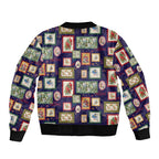 Aussie Birds Christmas La La Land Bomber Jacket Navy Blue Vintage Stamp Edition - Aussie Hoodie