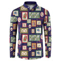 Aussie Birds Christmas La La Land Button Sweatshirt Navy Blue Vintage Stamp Edition - Aussie Hoodie