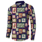 Aussie Birds Christmas La La Land Button Sweatshirt Navy Blue Vintage Stamp Edition - Aussie Hoodie