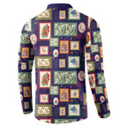 Aussie Birds Christmas La La Land Button Sweatshirt Navy Blue Vintage Stamp Edition - Aussie Hoodie