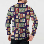 Aussie Birds Christmas La La Land Button Sweatshirt Navy Blue Vintage Stamp Edition - Aussie Hoodie