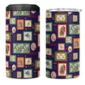 Aussie Birds Christmas La La Land 4 in 1 Can Cooler Tumbler Navy Blue Vintage Stamp Edition - Aussie Hoodie