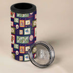 Aussie Birds Christmas La La Land 4 in 1 Can Cooler Tumbler Navy Blue Vintage Stamp Edition - Aussie Hoodie