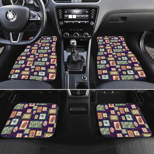 Aussie Birds Christmas La La Land Car Mats Navy Blue Vintage Stamp Edition - Aussie Hoodie