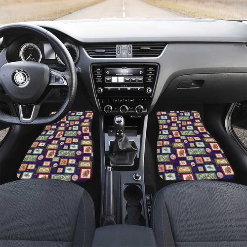 Aussie Birds Christmas La La Land Car Mats Navy Blue Vintage Stamp Edition - Aussie Hoodie