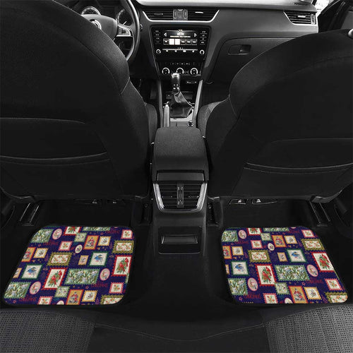 Aussie Birds Christmas La La Land Car Mats Navy Blue Vintage Stamp Edition - Aussie Hoodie