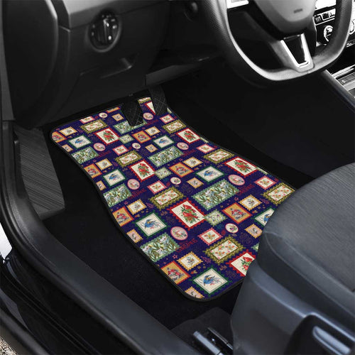 Aussie Birds Christmas La La Land Car Mats Navy Blue Vintage Stamp Edition - Aussie Hoodie