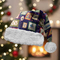 Aussie Birds Christmas La La Land Christmas Santa Hat Navy Blue Vintage Stamp Edition - Aussie Hoodie