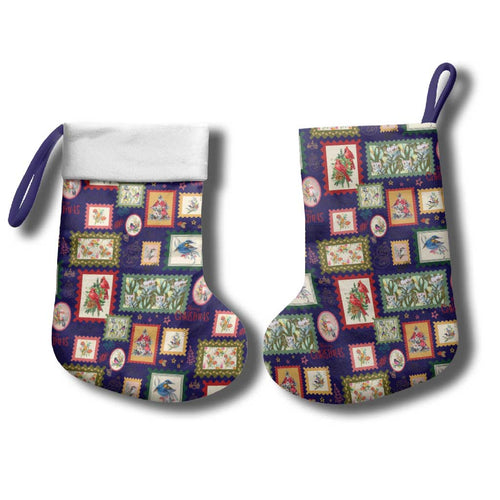 Aussie Birds Christmas La La Land Christmas Stocking Navy Blue Vintage Stamp Edition - Aussie Hoodie