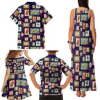 Aussie Birds Christmas La La Land Family Matching Tank Maxi Dress and Hawaiian Shirt Navy Blue Vintage Stamp Edition - Aussie Hoodie
