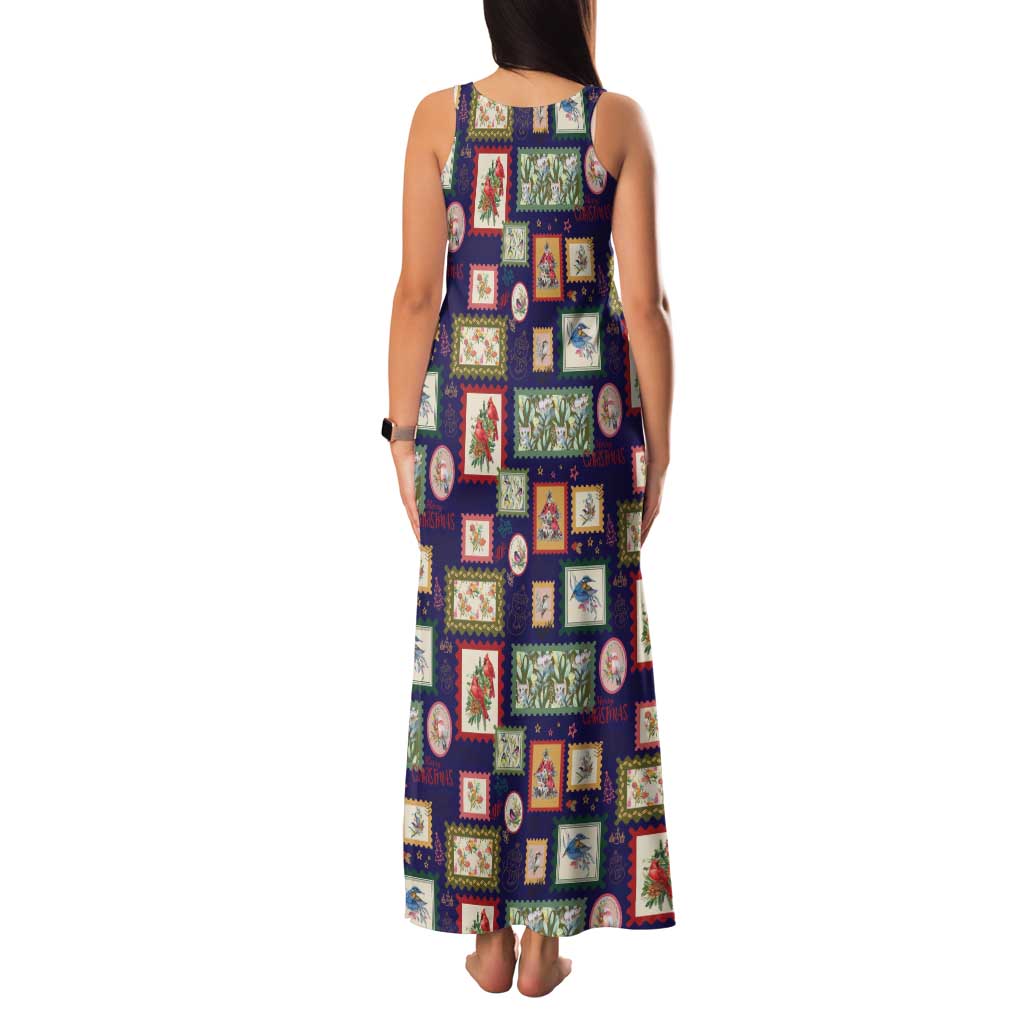 Aussie Birds Christmas La La Land Family Matching Tank Maxi Dress and Hawaiian Shirt Navy Blue Vintage Stamp Edition - Aussie Hoodie
