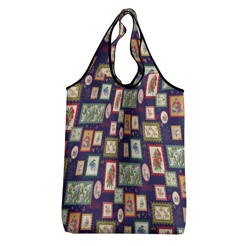 Aussie Birds Christmas La La Land Grocery Bag Navy Blue Vintage Stamp Edition - Aussie Hoodie