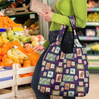 Aussie Birds Christmas La La Land Grocery Bag Navy Blue Vintage Stamp Edition - Aussie Hoodie