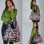 Aussie Birds Christmas La La Land Grocery Bag Navy Blue Vintage Stamp Edition - Aussie Hoodie