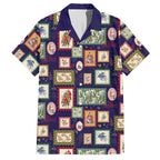 Aussie Birds Christmas La La Land Hawaiian Shirt Navy Blue Vintage Stamp Edition - Aussie Hoodie