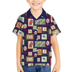 Aussie Birds Christmas La La Land Hawaiian Shirt Navy Blue Vintage Stamp Edition - Aussie Hoodie
