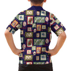 Aussie Birds Christmas La La Land Hawaiian Shirt Navy Blue Vintage Stamp Edition - Aussie Hoodie