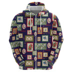 Aussie Birds Christmas La La Land Hoodie Navy Blue Vintage Stamp Edition - Aussie Hoodie