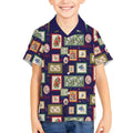 Aussie Birds Christmas La La Land Kid Hawaiian Shirt Navy Blue Vintage Stamp Edition - Aussie Hoodie