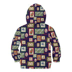 Aussie Birds Christmas La La Land Kid Hoodie Navy Blue Vintage Stamp Edition - Aussie Hoodie