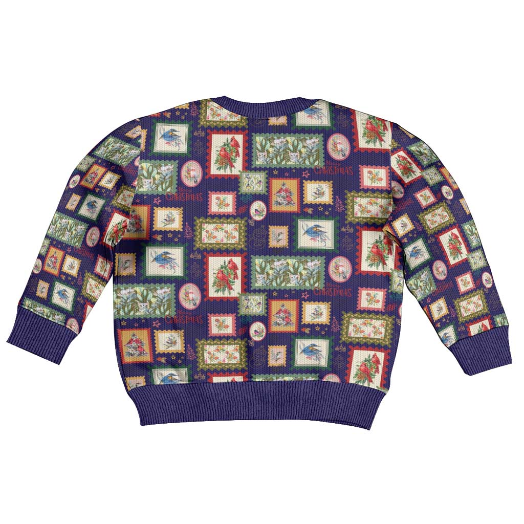Aussie Birds Christmas La La Land Kid Ugly Christmas Sweater Navy Blue Vintage Stamp Edition - Aussie Hoodie