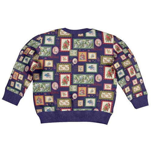 Aussie Birds Christmas La La Land Kid Ugly Christmas Sweater Navy Blue Vintage Stamp Edition - Aussie Hoodie