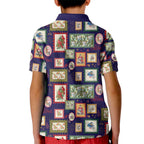 Aussie Birds Christmas La La Land Kid Polo Shirt Navy Blue Vintage Stamp Edition - Aussie Hoodie