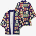 Aussie Birds Christmas La La Land Kimono Navy Blue Vintage Stamp Edition - Aussie Hoodie