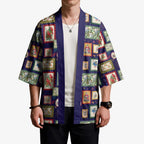 Aussie Birds Christmas La La Land Kimono Navy Blue Vintage Stamp Edition - Aussie Hoodie