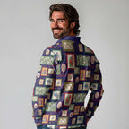 Aussie Birds Christmas La La Land Long Sleeve Polo Shirt Navy Blue Vintage Stamp Edition - Aussie Hoodie