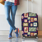 Aussie Birds Christmas La La Land Luggage Cover Navy Blue Vintage Stamp Edition - Aussie Hoodie