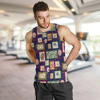 Aussie Birds Christmas La La Land Men Tank Top Navy Blue Vintage Stamp Edition - Aussie Hoodie