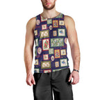 Aussie Birds Christmas La La Land Men Tank Top Navy Blue Vintage Stamp Edition - Aussie Hoodie